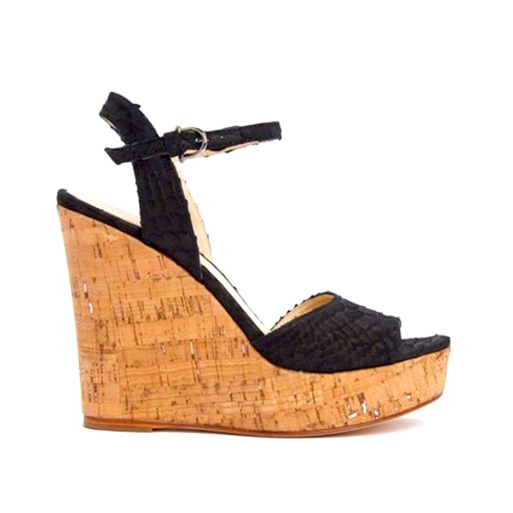 etienne aigner genevieve black wedges